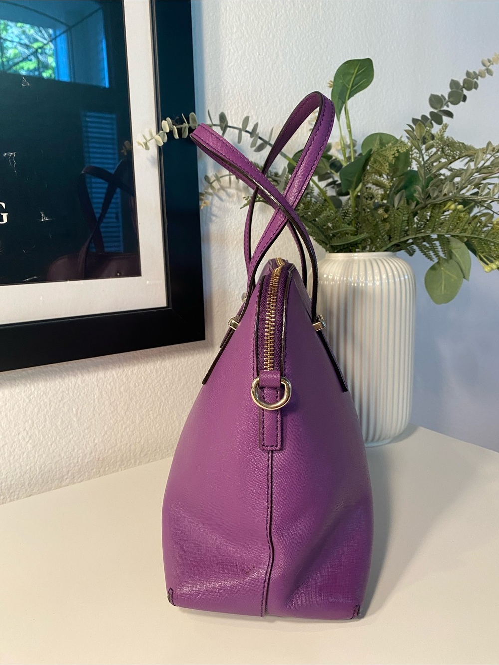 Kate Spade Cedar Street Maise Satchel In Vibrant Purple - Picture 7 of 12